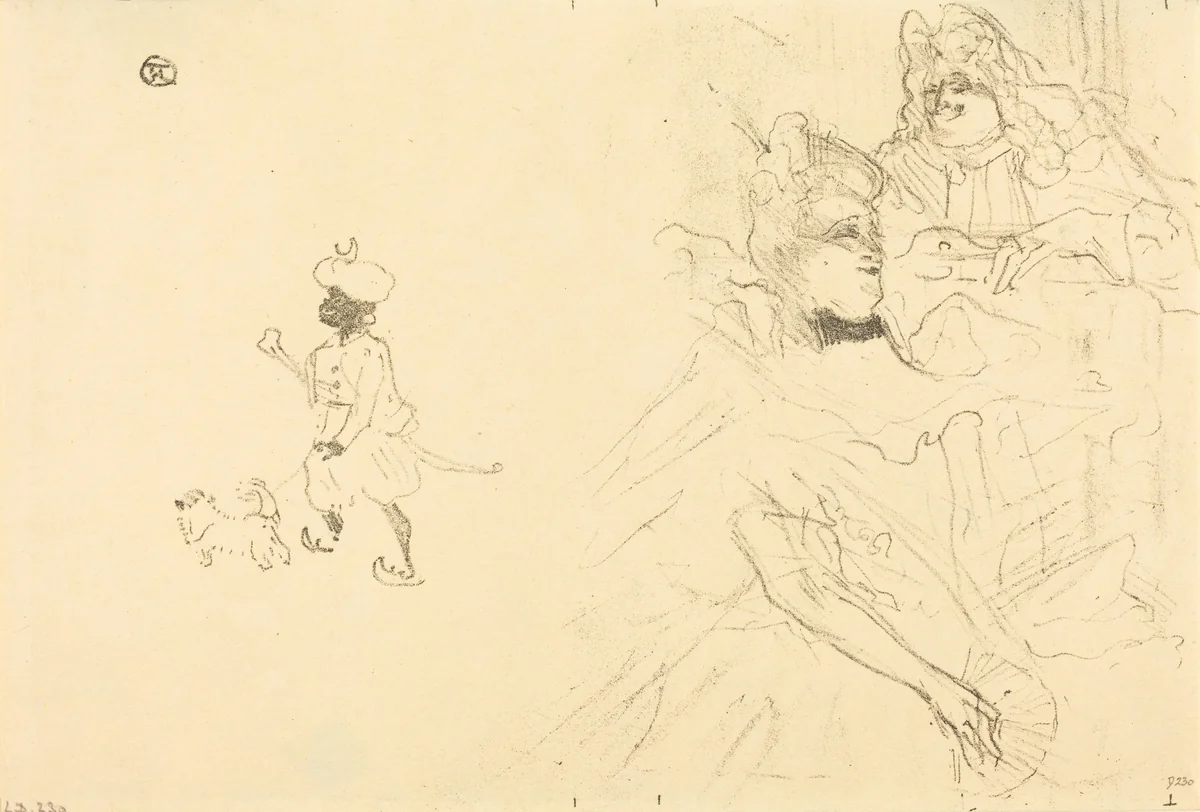 Cover for "L'example de Ninon de Lenclos amoureuse" by Henri de Toulouse-Lautrec, print, 1897