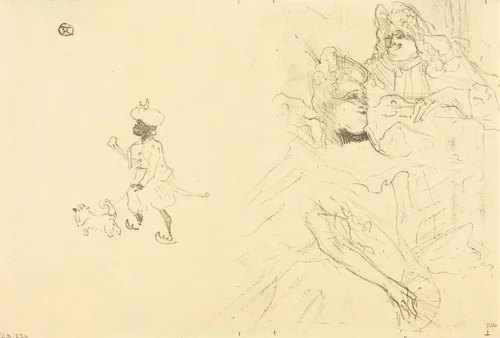 Cover for "L'example de Ninon de Lenclos amoureuse" by Henri de Toulouse-Lautrec, print, 1897