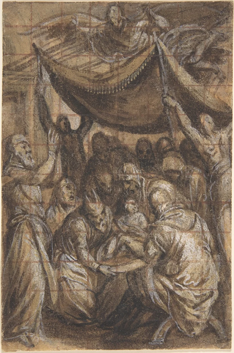 The Circumcision by Hans Mielich, drawing, 1516-1573