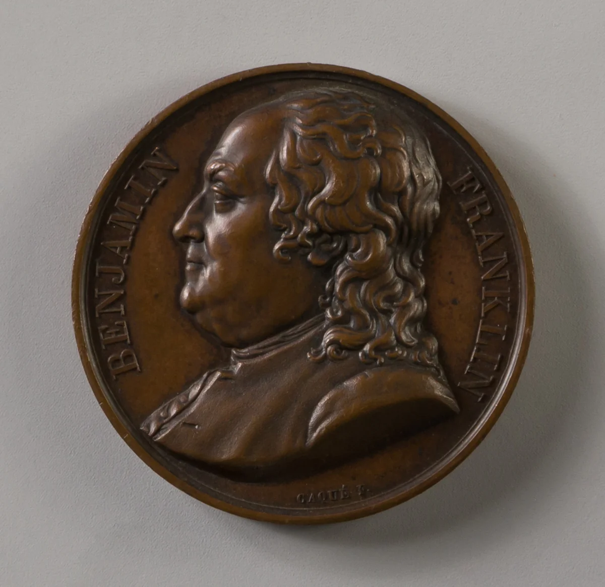Benjamin Franklin by Armand-Auguste Caqué, artwork, 1818