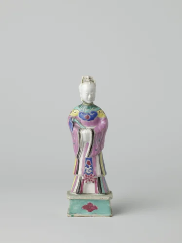 Figure of a standing woman, one of the taoïst Immortals by anonymous, other, 1750-1774