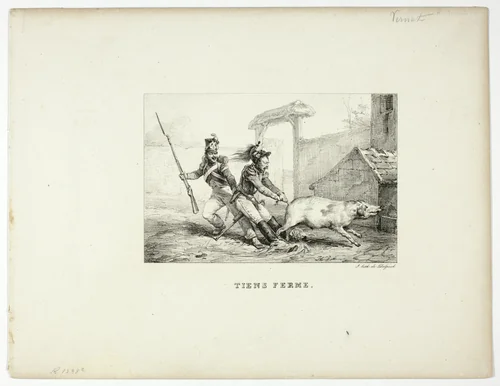 Hold Fast by Horace Vernet, print, 1813-1839