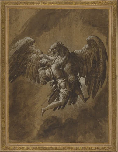 The Rape of Ganymede by Niccolò dell' Abate, drawing, 1545
