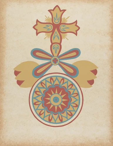 Santa Barbara Mission Doorway Design from the portfolio "Decorative Art of Spanish California" by American 20th Century, index of american design, 1935-1942