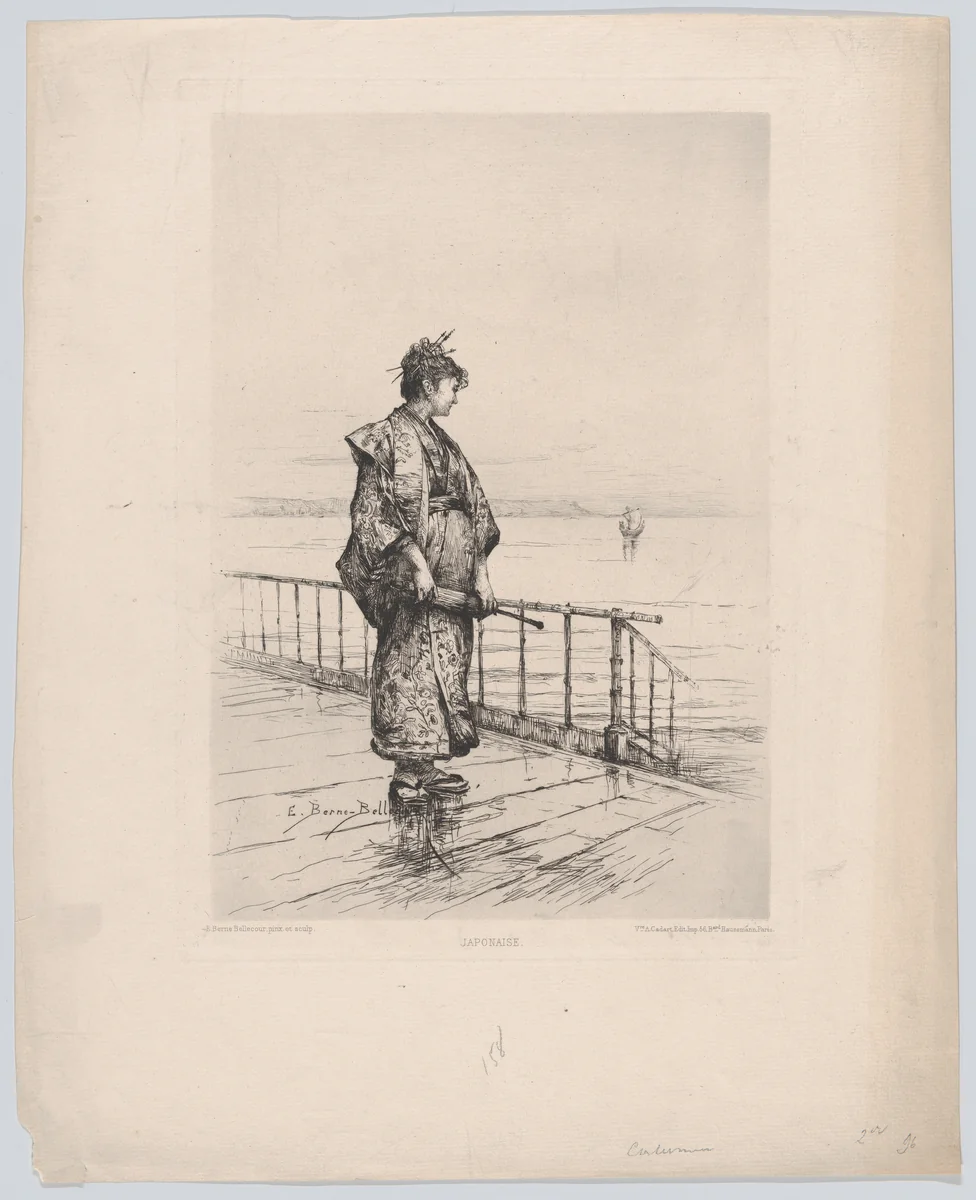 The Japonese Woman by Etienne Prosper Berne-Bellecour, print, 1877
