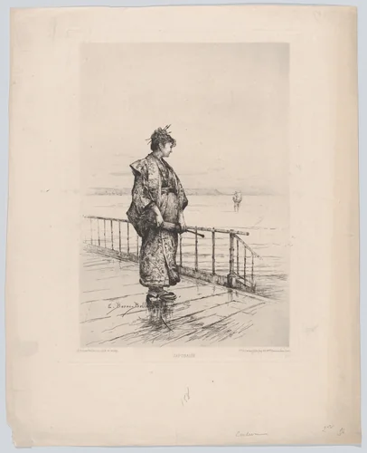 The Japonese Woman by Etienne Prosper Berne-Bellecour, print, 1877