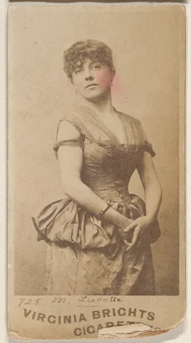 Card 725, M. Lucette, from the Actors and Actresses series (N45, Type 1) for Virginia Brights Cigarettes by Allen & Ginter, photograph, 1885-1891