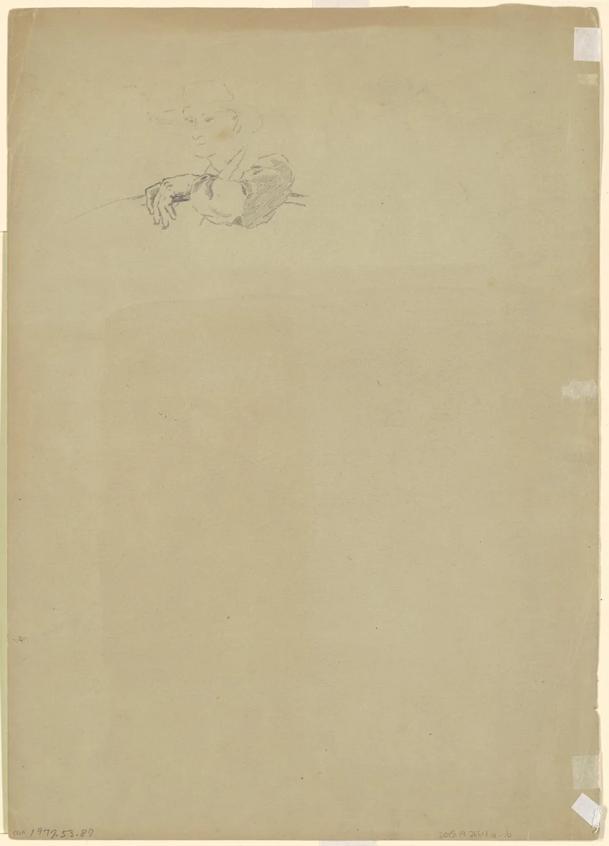 Study of a Farmer [verso] by Enoch Wood Perry, Jr., drawing, 1870-1880