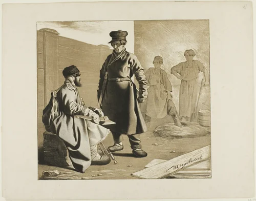 Scenes from Russian Folk Life by Ignatii Shchedrovskii, print, 1835-1870