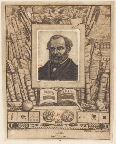 Armand Guéraud by Charles Meryon, print, 1862