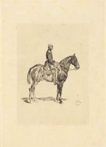 Horseman by Frédéric Auguste La Guillermie; Jean-Louis-Ernest Meissonier, print, 1861