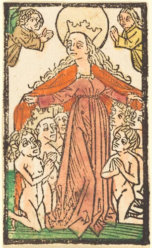 Madonna as a Protectress by German 15th Century, print, 1470-1480