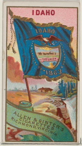 Idaho, from Flags of the States and Territories (N11) for Allen & Ginter Cigarettes Brands by Allen & Ginter, print, 1888