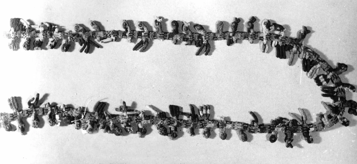 Fragment (Border) by Nazca Nazca Valley, textile, -100-200