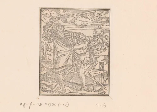 Edelman met de Dood by anonymous, print, 1547
