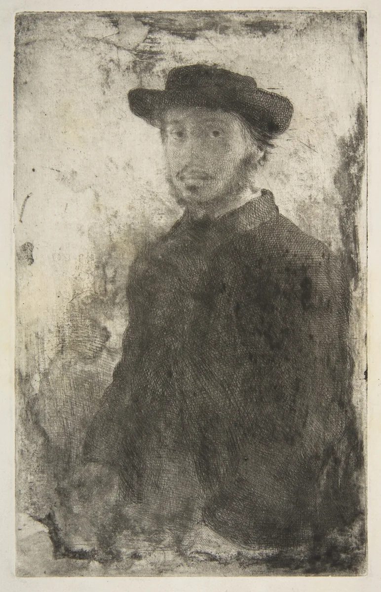 Edgar Degas: Self-Portrait by Edgar Degas, print, 1857