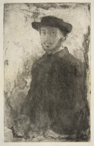 Edgar Degas: Self-Portrait by Edgar Degas, print, 1857
