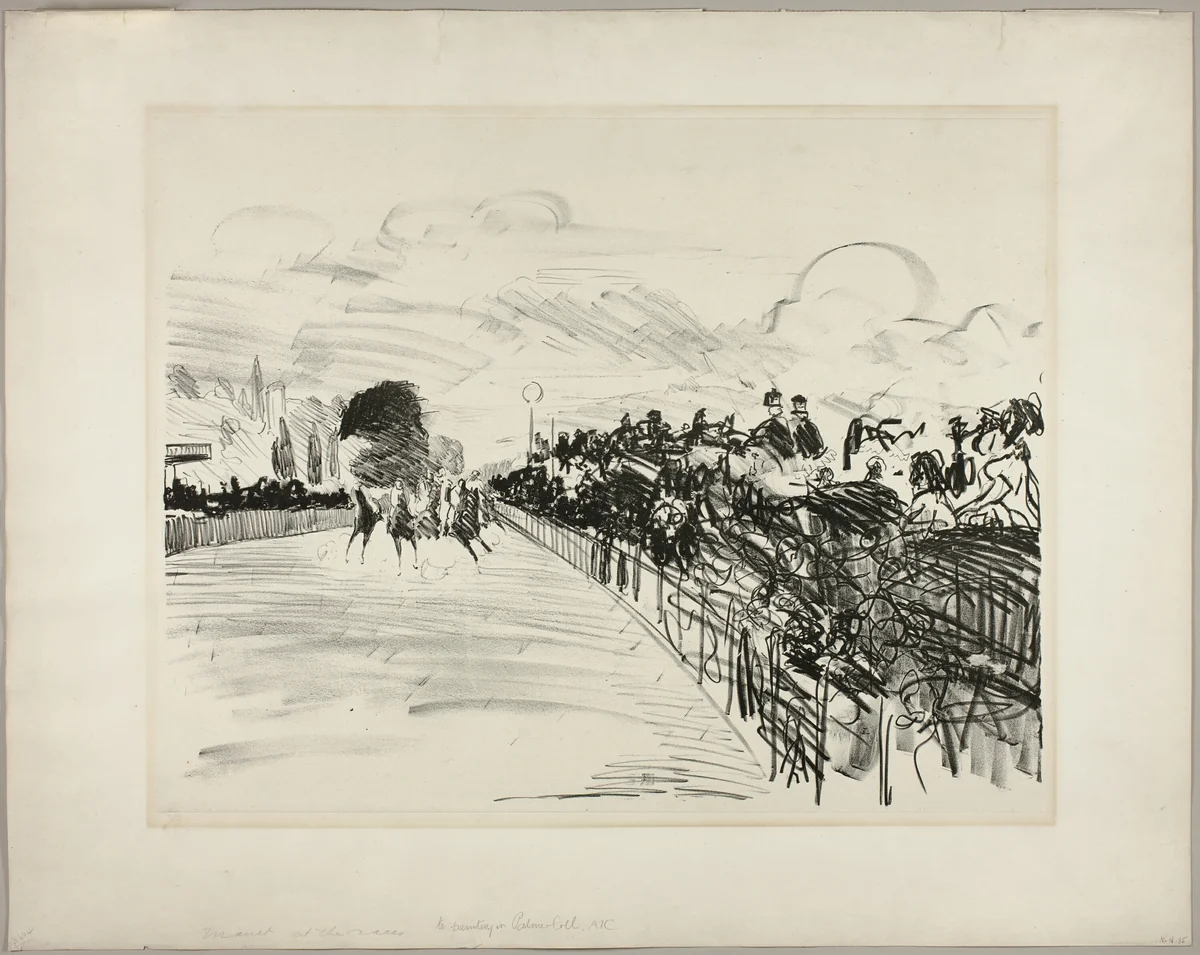 The Races by Édouard Manet, print, 1865-1872