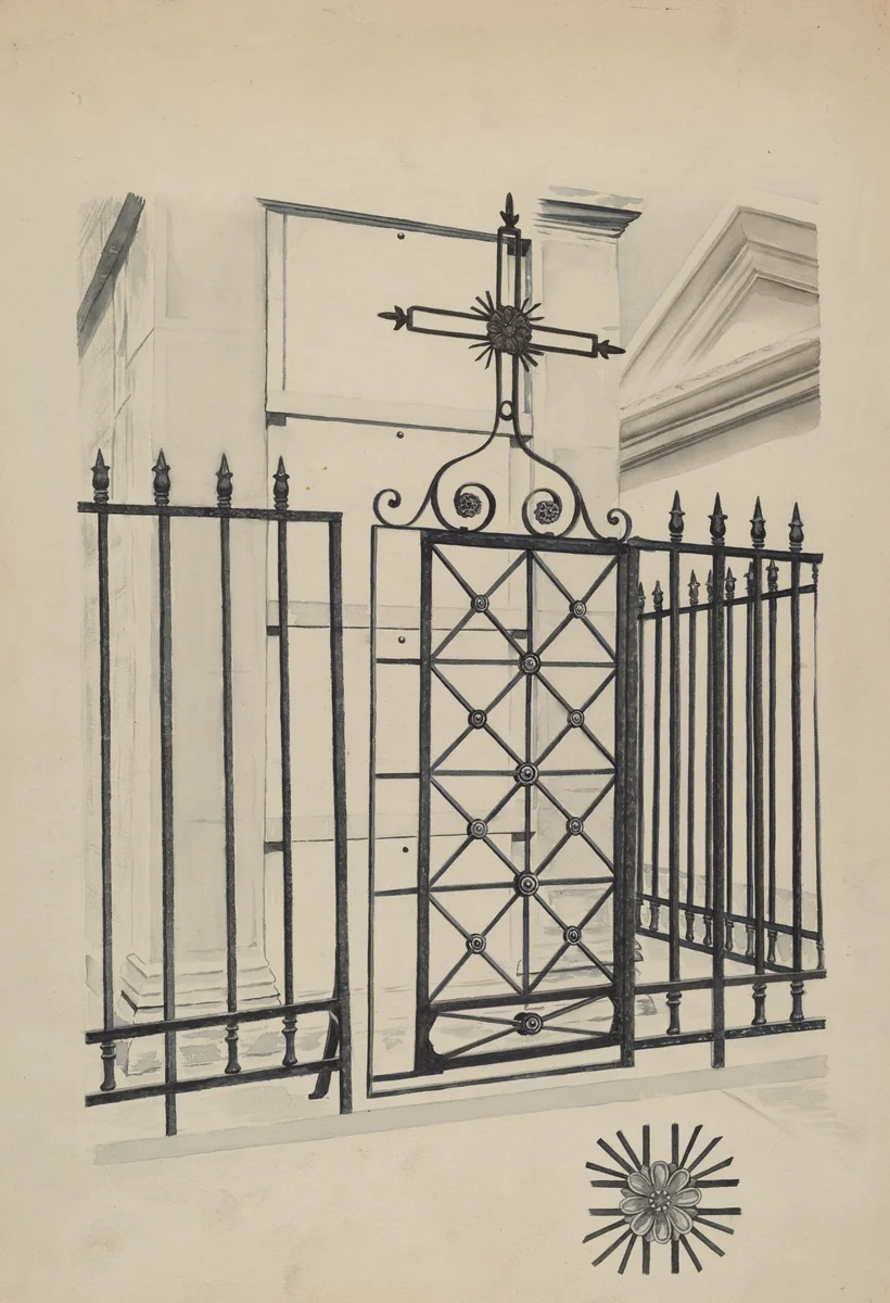 Iron Gate and Fence by Ray Price, index of american design, 1936