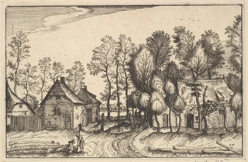 Landscape with Hewed Trees, plate17 from "Regiunculae et Villae Aliquot Ducatus Brabantiae" by Claes Jansz Visscher, print, 1605-1615