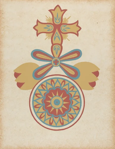 Santa Barbara Mission Doorway Design from the portfolio "Decorative Art of Spanish California" by American 20th Century, index of american design, 1935-1942