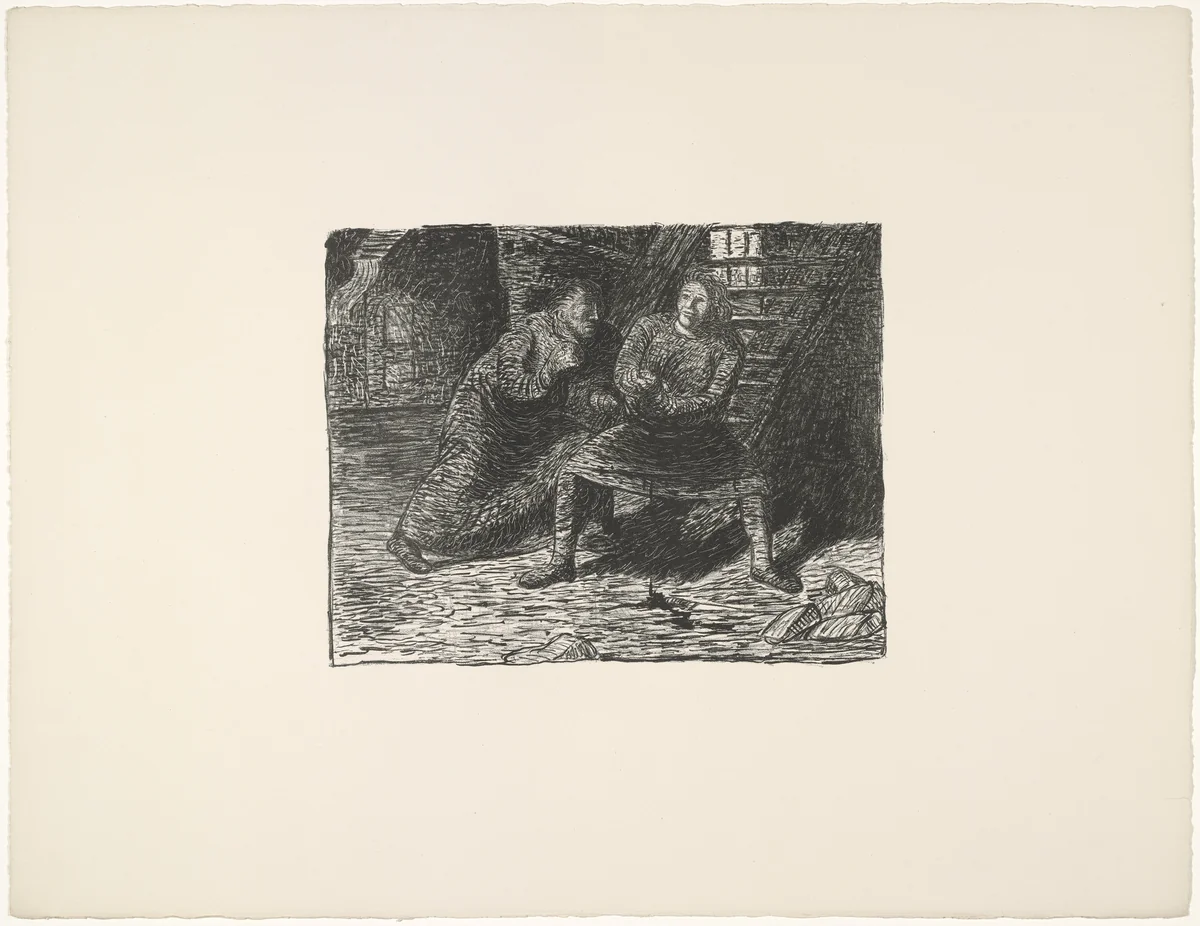 Der Verletzte (The Wounded One) from The Dead Day (Der tote Tag) by Ernst Barlach, print, 1910