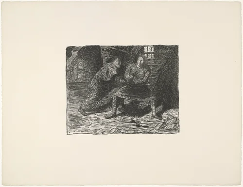 Der Verletzte (The Wounded One) from The Dead Day (Der tote Tag) by Ernst Barlach, print, 1910