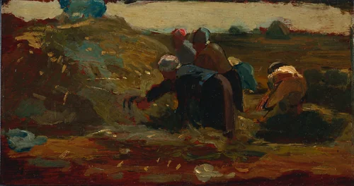 Women Working in a Field by Winslow Homer, painting, 1867