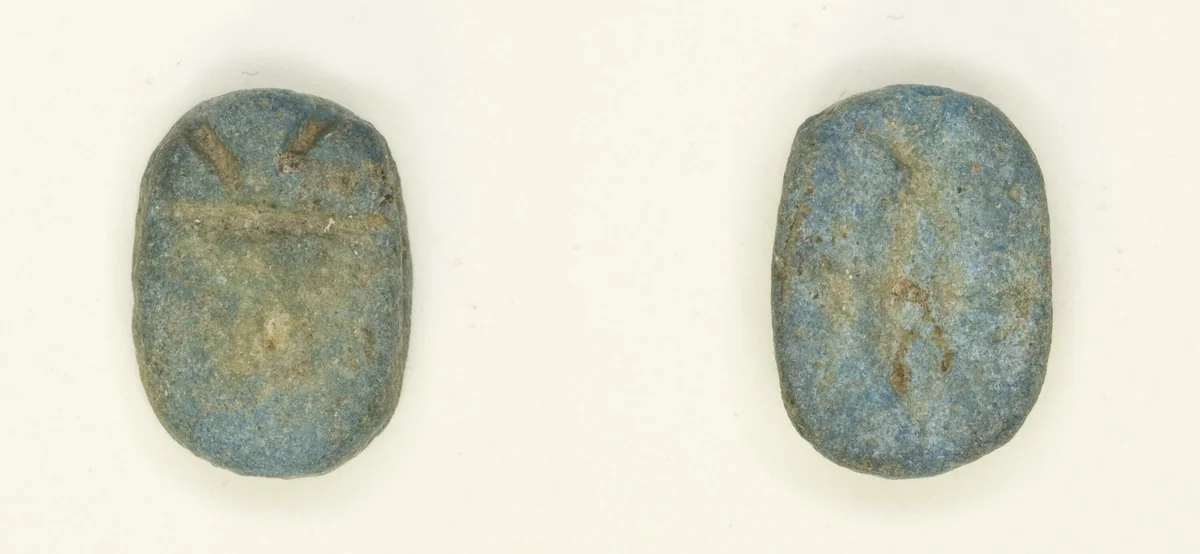 Scarab: Central Cable (?) by Egyptian, other, -1650--1550