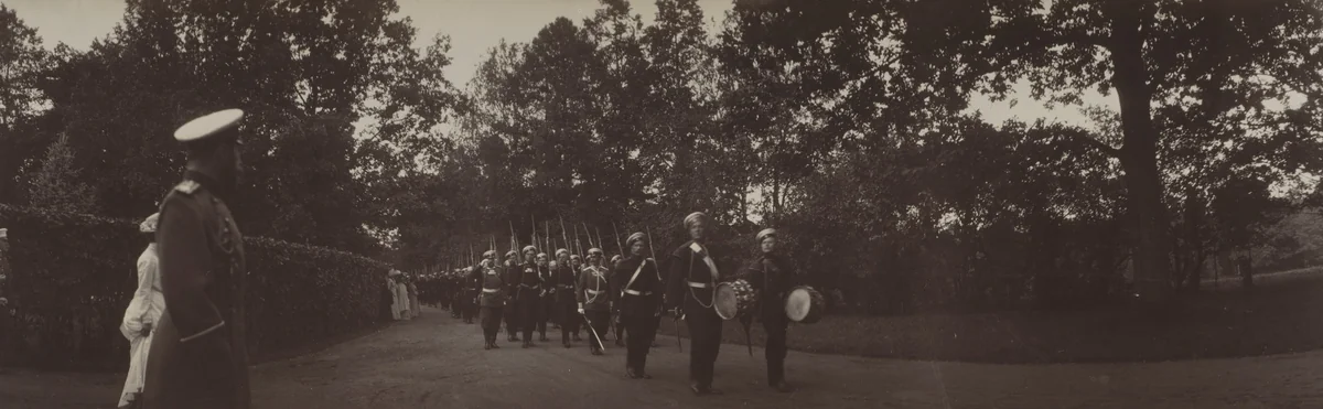 Nicholas II Reviews Imperial Guard by Unidentified Photographer, photograph, 1903