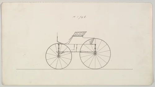 Design for Wagon, no. 768 by Brewster & Co., drawing, 1850-1870