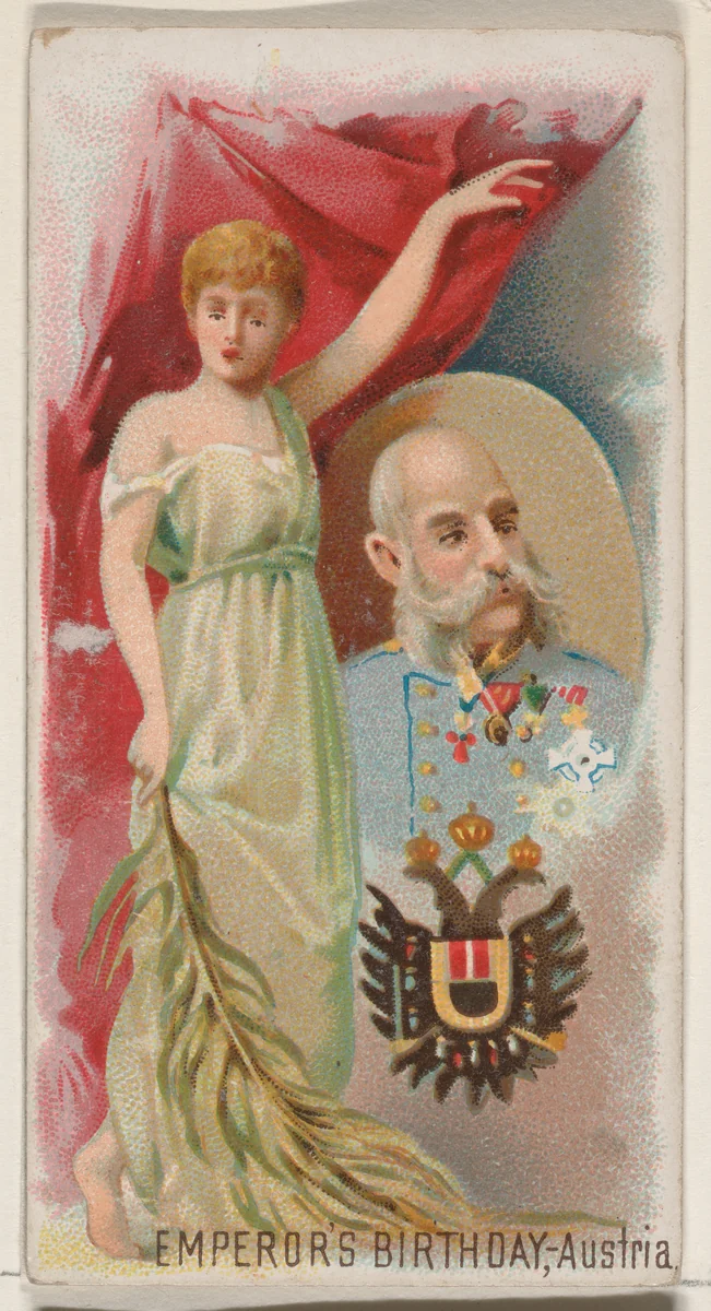 Emperor's Birthday, Austria, from the Holidays series (N80) for Duke brand cigarettes by W. Duke, Sons & Co., print, 1890