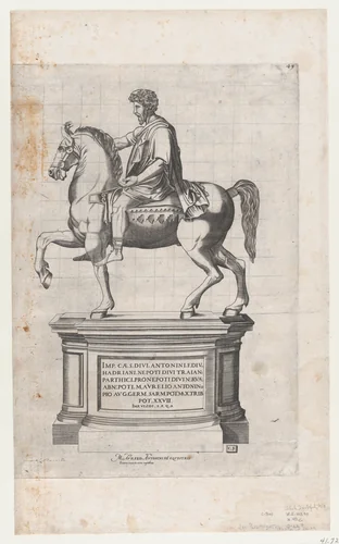 Marcus Aurelius, from "Speculum Romanae Magnificentiae" by Cornelis Bos, print, 1530-1580