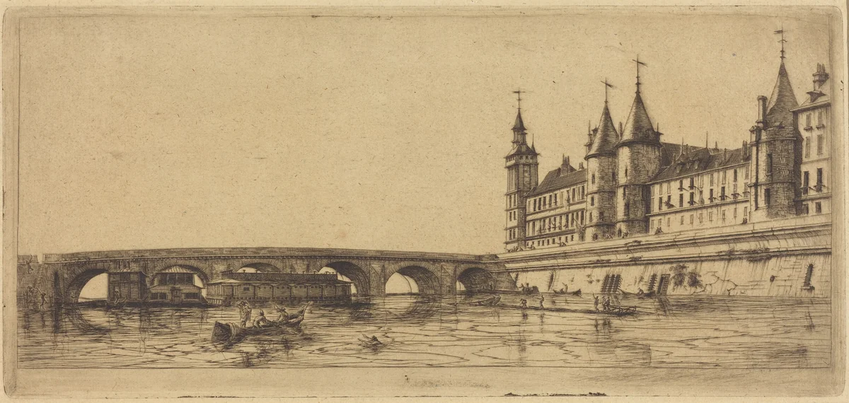 Le Pont-au-Change, Paris by Charles Meryon, print, 1854