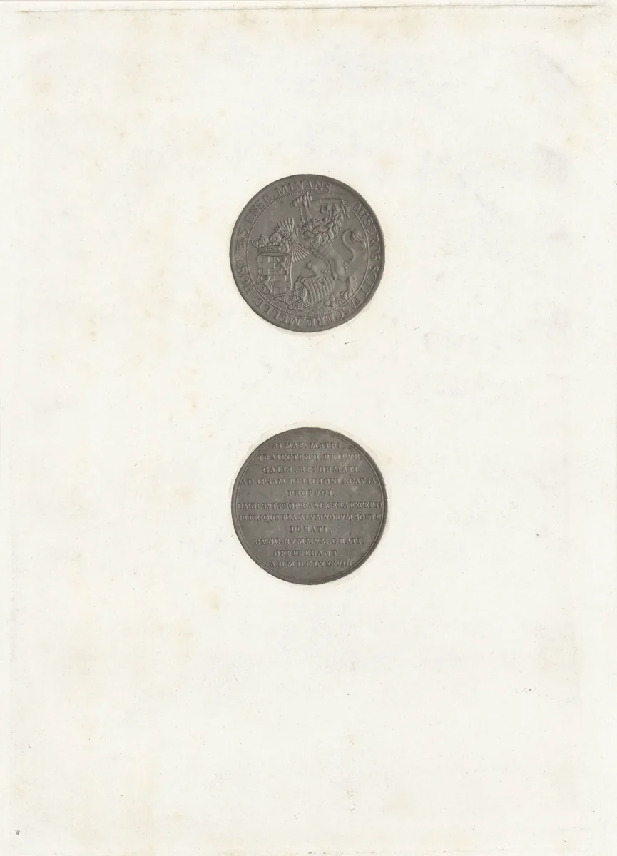 Gedenkpenning ter gelegenheid van de gastvrijheid van Utrecht voor Franse vluchtelingen by Jan Dam Steuerwald, print, 1846