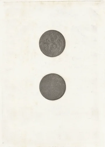 Gedenkpenning ter gelegenheid van de gastvrijheid van Utrecht voor Franse vluchtelingen by Jan Dam Steuerwald, print, 1846