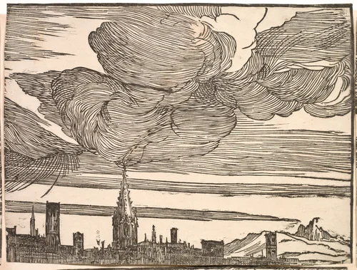 The Submersion of Pharaoh's Army in the Red Sea by Titian, print, 1514-1515