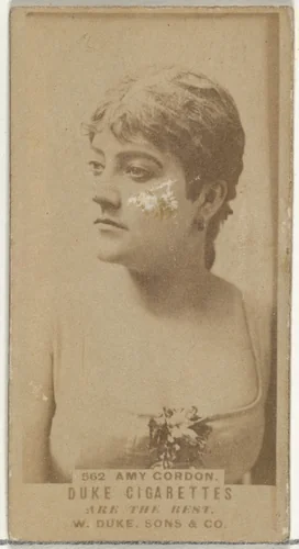 Card Number 562, Amy Gordon, from the Actors and Actresses series (N145-7) issued by Duke Sons & Co. to promote Duke Cigarettes by W. Duke, Sons & Co., photograph, 1880-1889