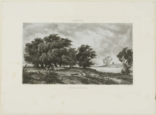 Stormy Weather by Charles-François Daubigny, print, 1845