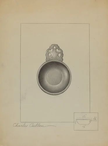 Pewter Porringer by Charles Cullen, index of american design, 1936