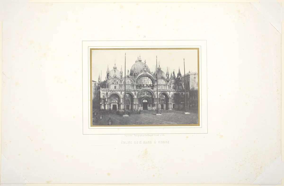Eglise de St. Marc à Venise by Louis-Désiré Blanquart-Evrard, photograph, 1851