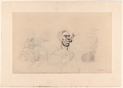 The Sailor by Roger de La Fresnaye, drawing, 1921