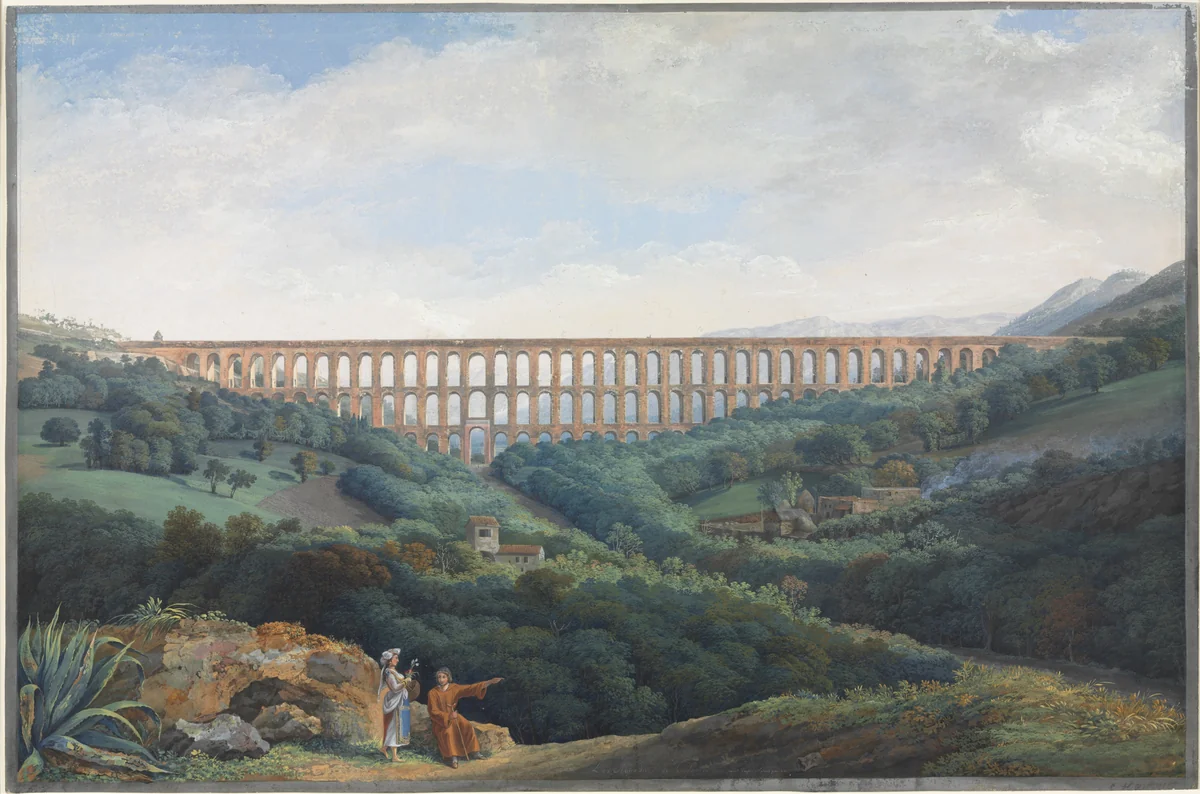 The Aqueducts at Caserta by Carl Ludwig Hackert, drawing, 1789