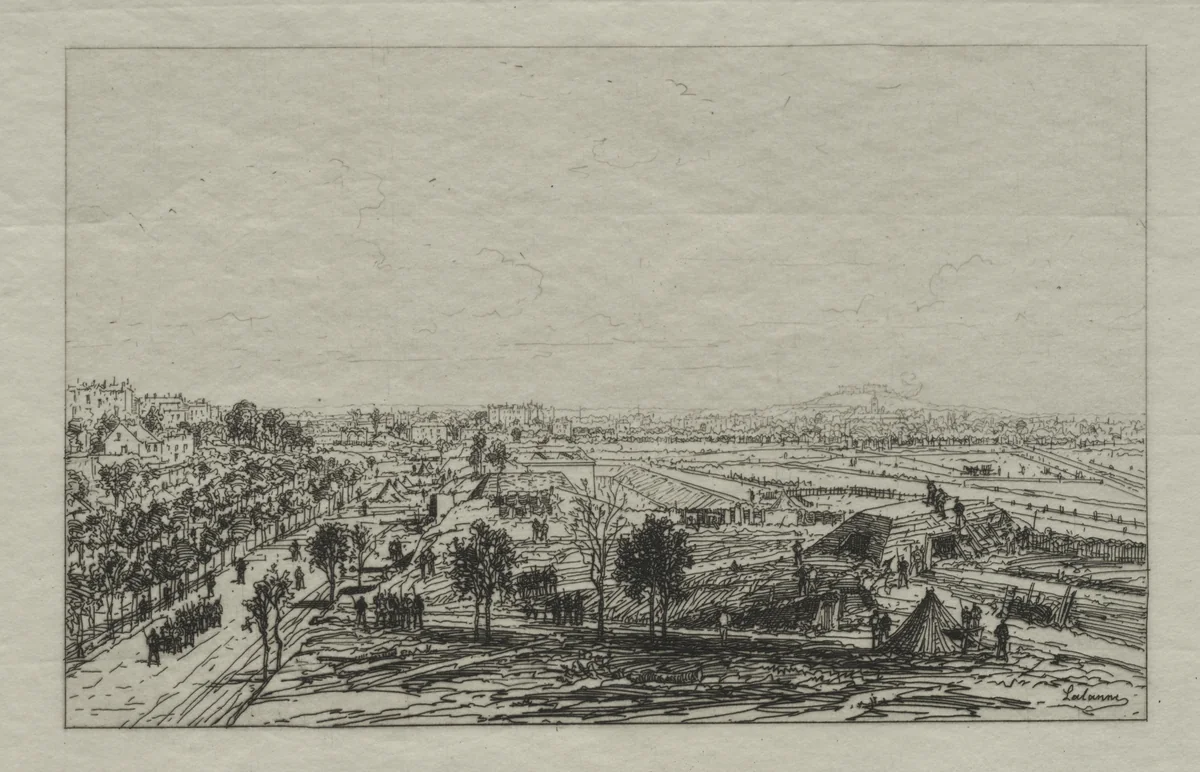 Bastion 49 by Maxime Lalanne, print, 1870-1871