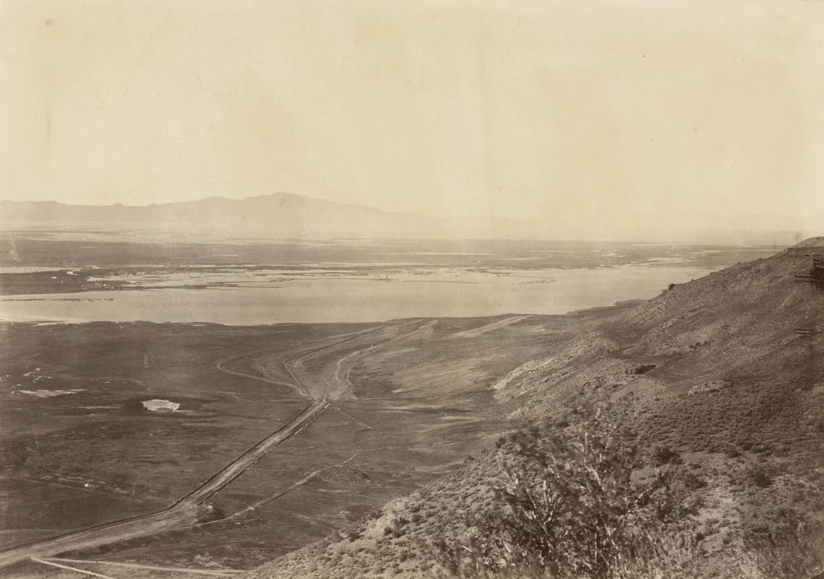 Great Salt Lake Warm Spring, Lake in Distance by Andrew Joseph Russell, photograph, 1860
