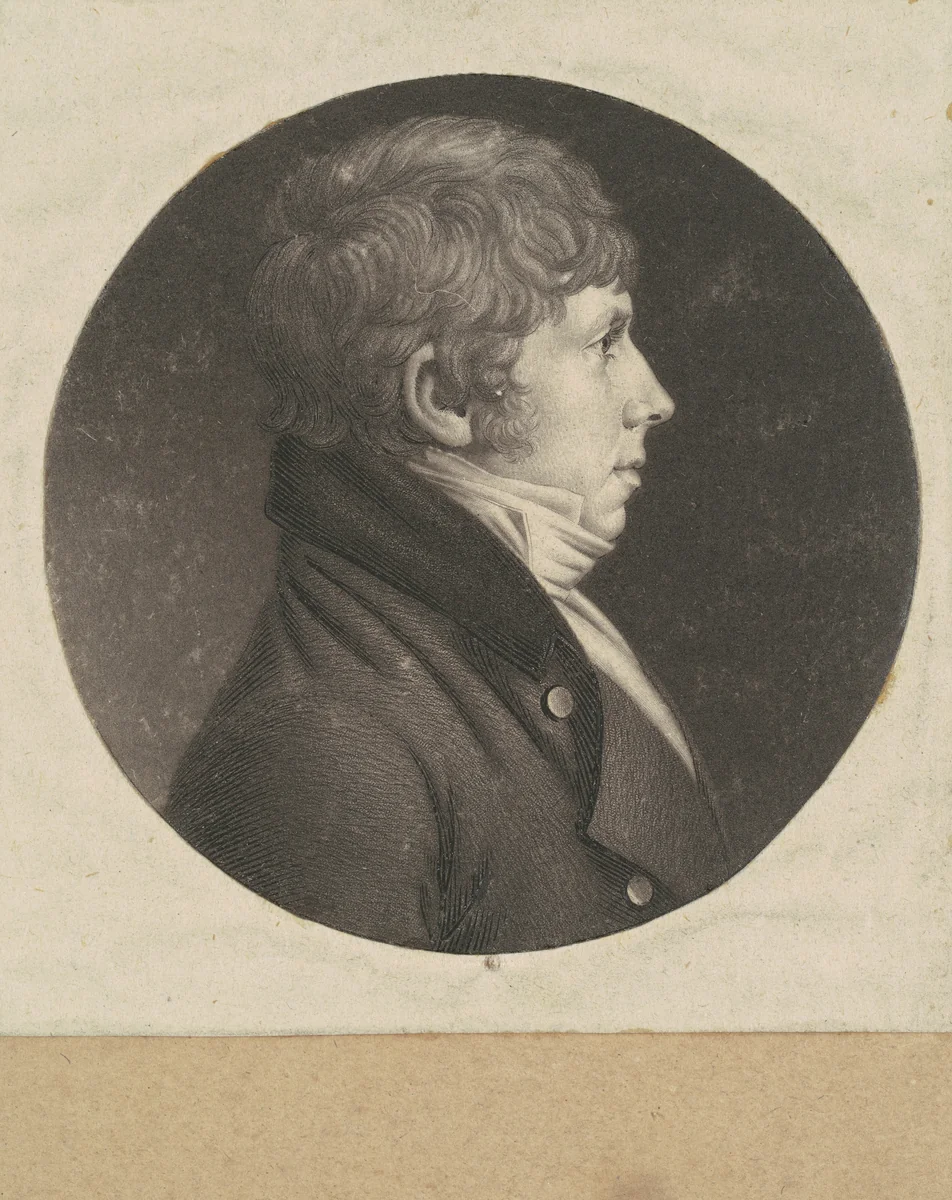 Unidentified Man by Charles B. J. Févret de Saint-Mémin, print, 1798-1803