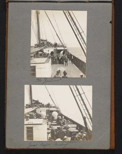 Gezicht op het dek van stoomschip "The Zeeland" by Jan van der Mey, book, 1902