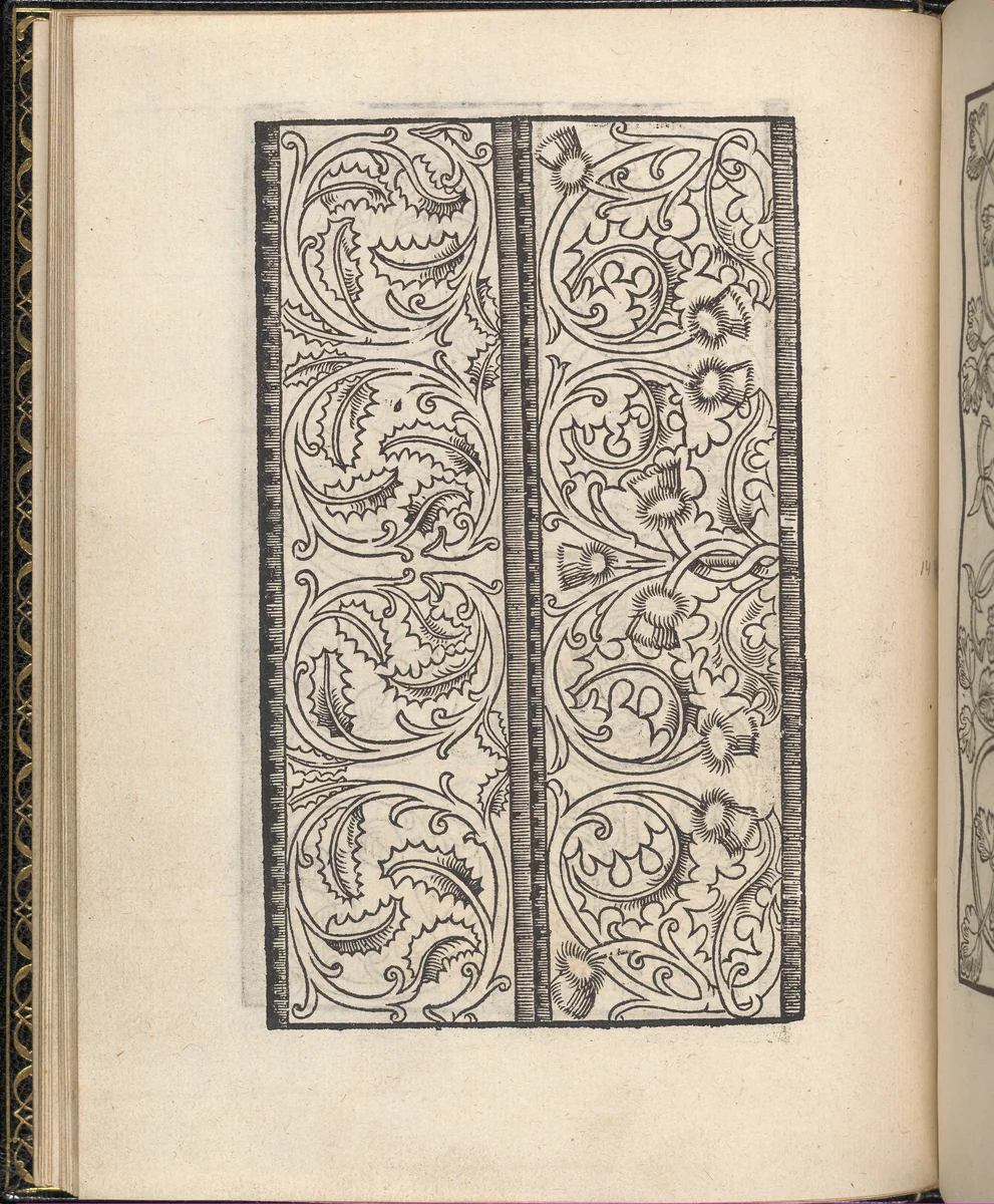 Page from Ein new kunstlich Modelbuch...(Page 14v) by Peter Quentel, book, 1544