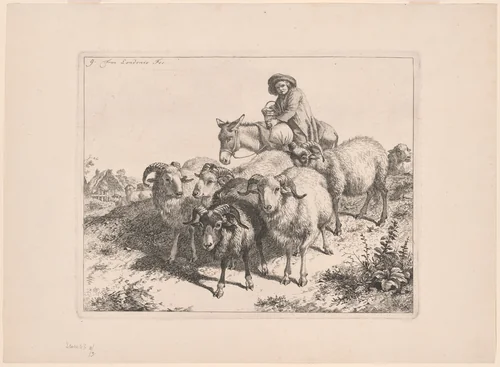 Plate 9, from The Set of 12 Pastorals Scenes by Francesco Londonio, print, 1762-1763
