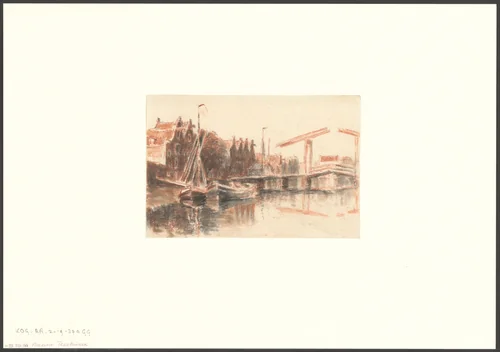Gezicht op de Prinseneilandsgracht by Anthonie van Teijn, drawing, 1873-1943